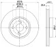 Диск тормозной передний Toyota Corolla 1.4, 1.8, 2.0 (04-07) NISSHINBO ND1016K (фото 1)