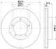 Диск тормозной передний Toyota Land Cruiser 80 4.2 (92-97) NISSHINBO ND1056K (фото 1)