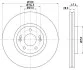 Диск тормозной передний Hyundai i40/Kia Optima 1.6, 1.7, 2.0 (11-) NISSHINBO ND6073K (фото 1)