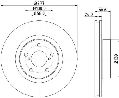 Диск тормозной передний Subaru Forester, Impreza, Legacy 2.0, 2.2 (02-) NISSHINBO ND7003K