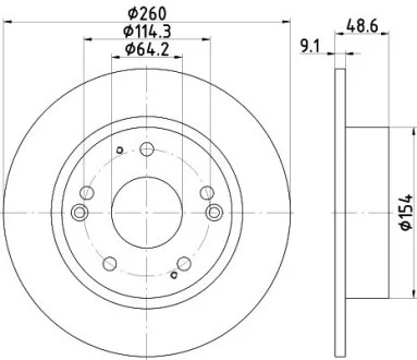 Диск тормозной задний Honda Accord 2.0 2.4 (06-) NISSHINBO ND8026K