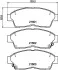 Колодки тормозные дисковые передние Toyota Corolla, RAV-4 1.6, 1.9, 2.0 (97-00) NISSHINBO NP1000 (фото 1)