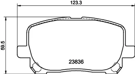 Колодки тормозные дисковые передние Toyota Avensis 2.0, 2.4 (01-11) NISSHINBO NP1009