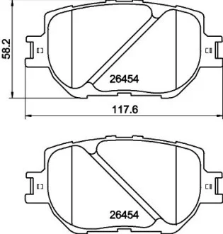 Колодки тормозные дисковые передние Toyota Corolla 1.6, 1.8 (14-)  NISSHINBO NP1021