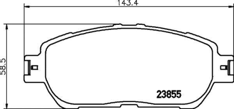 Колодки гальмівні дискові передні Lexus ES 3.0, 3.3 (01-06) NISSHINBO NP1024 (фото 1)