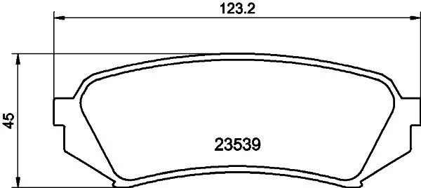 Гальмівні колодки TOYOTA Land Cruiser 100 (J100) -07 NISSHINBO NP1029 (фото 1)