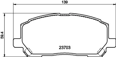 Колодки тормозные дисковые передние Lexus RX 300 3.0 (00-03) NISSHINBO NP1041