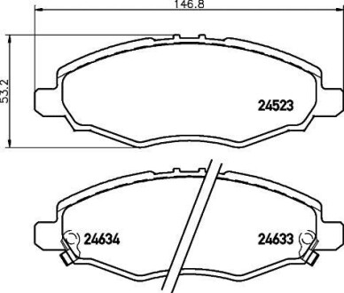 Колодки гальмівні дискові передні Toyota Hilux 2.5 (04-) NISSHINBO NP1057