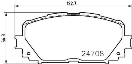 Колодки тормозные дисковые передние Toyota Yaris 1.3, 1.5, 1.8 (05-) NISSHINBO NP1060 (фото 1)