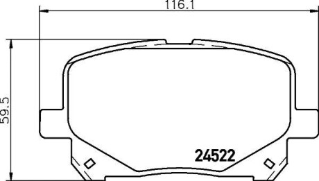 Колодки гальмівні дискові передні Lexus RX 300(00-03)/Toyota Camry 2.4, 3.0 (01-06) NISSHINBO NP1065