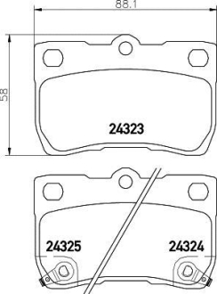 Тормозные колодки LEXUS/TOYOTA GS/IS/Crown/Mark X "R "03>> NISSHINBO NP1067