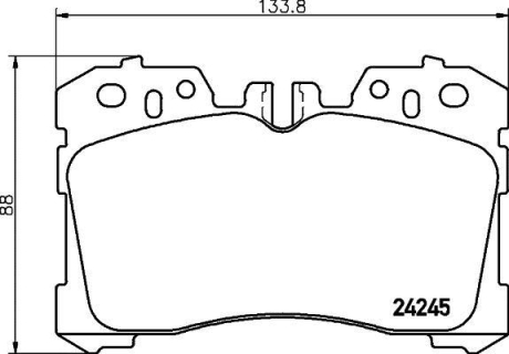 Колодки гальмівні дискові передні Lexus LS 460, 600h (07-) NISSHINBO NP1107 (фото 1)