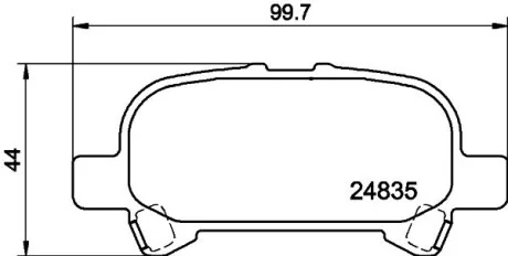 Гальмівні колодки TOYOTA Camry V30 "R "01-06 NISSHINBO NP1164