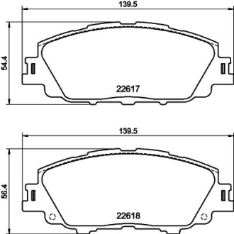 Колодки гальмівні дискові передні Toyota Corolla (E21) (19-) NISSHINBO NP1176