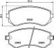 Колодки тормозные дисковые передние Nissan Almera 1.4, 1.6, 2.0 (95-00), Patrol 4.2 4.8 (00-) NISSHINBO NP2015 (фото 1)