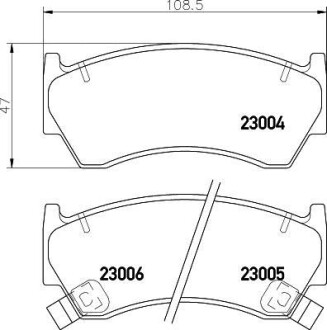 Колодки гальмівні дискові передні Nissan Almera 1.4, 1.6, 2.0 (95-00) NISSHINBO NP2043