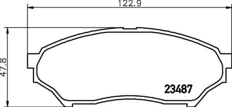 Колодки тормозные дисковые передние Mitsubishi Pajero 1.8, 2.0 (99-07) NISSHINBO NP3015 (фото 1)