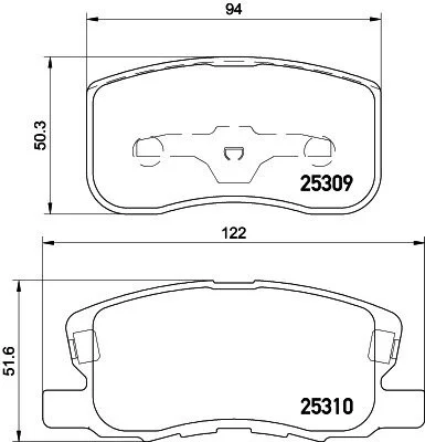 Колодки тормозные дисковые передние Mitsubishi Colt 1.1, 1.3, 1.5 (04-12) NISSHINBO NP3020 (фото 1)