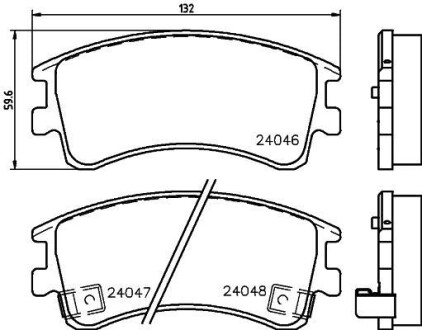 Гальмівні колодки MAZDA 6 "F "02-"08 NISSHINBO NP5007