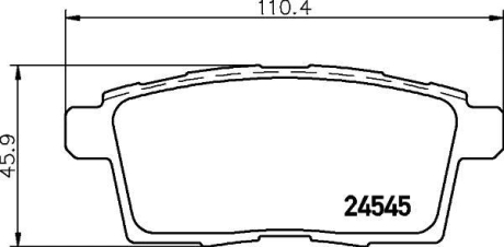 Гальмівні колодки FORD/LINCOLN/MAZDA Edge/MKX/CX-7/CX-9 "R "06>> NISSHINBO NP5024 (фото 1)