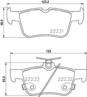Колодки тормозные дисковые задние Ford Mondeo (12-)/Ford S-Max (15-) NISSHINBO NP5080 (фото 1)