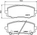 Колодки гальмівні дискові передні Hyundai i10, i20/Kia Picanto 1.0, 1.1, 1.2 (04-) NISSHINBO NP6085 (фото 1)