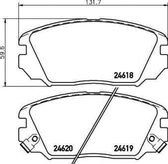 Тормозные колодки Hyundai Sonata Grandeur NISSHINBO NP6093