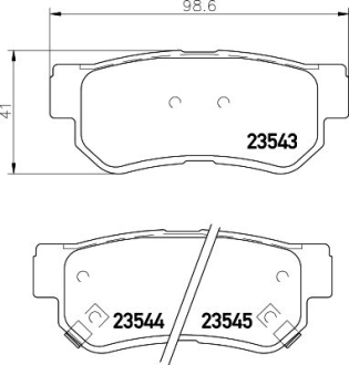 Тормозные колодки HYUNDAI Sonata V'2,0-3,3'04-10 NISSHINBO NP6116