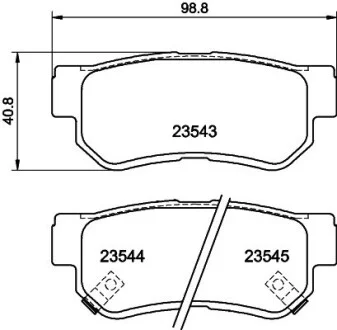 Тормозные колодки HYUNDAI Sonata V'2,0-3,3'04-10 NISSHINBO NP6116