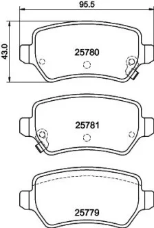 Колодки тормозные дисковые задние Kia CEED (JD) (12-)  NISSHINBO NP6153