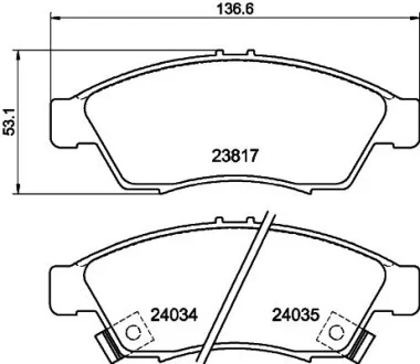 Колодки гальмівні дискові передні Suzuki Leana 1.4 1.6 (02-06) NISSHINBO NP9013