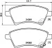 Колодки тормозные дисковые передние Suzuki SX4 1.5, 1.6, 1.9, 2.0 (06-) NISSHINBO NP9017 (фото 1)