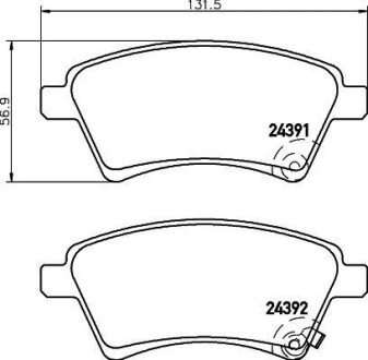 Колодки гальмівні дискові передні Suzuki SX4 1.5, 1.6, 1.9, 2.0 (06-) NISSHINBO NP9017