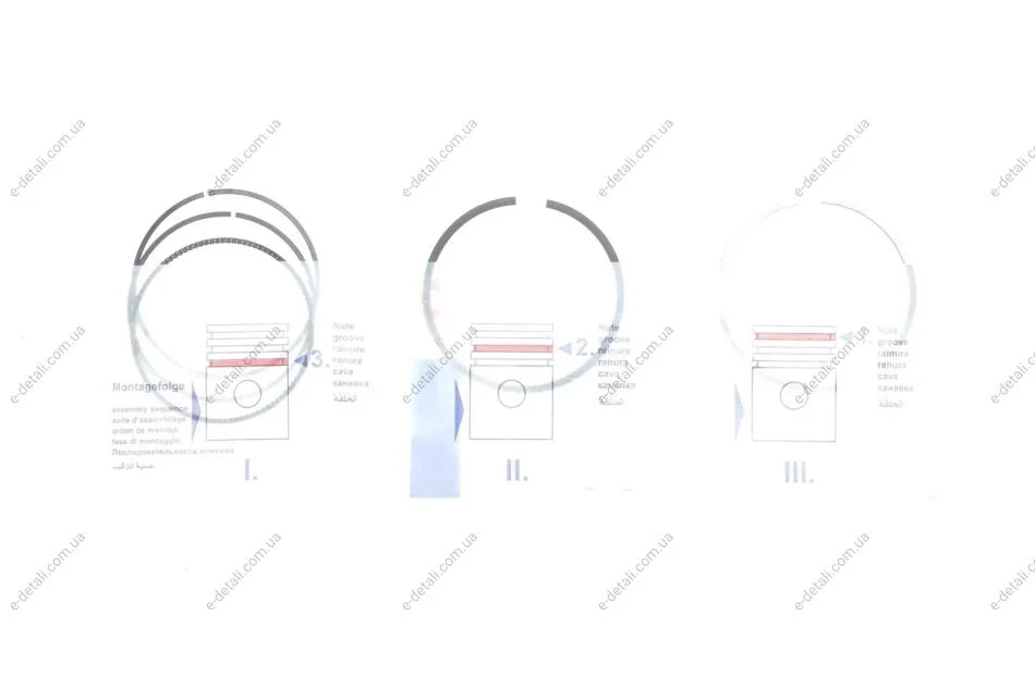 Кольца поршневые Renault Trafic/Opel Vivaro 2.0i (82.70mm/STD) (1.2-1.5-2) NPR 120 038 0053 00 (фото 1)