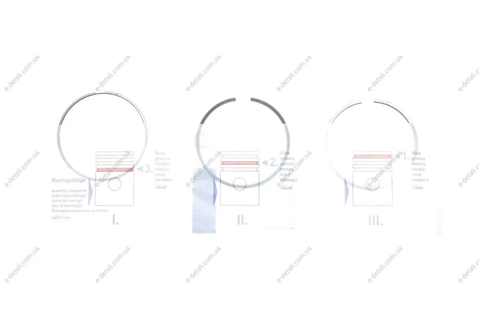 Кольца поршневые Volvo S60/S80/V60/V90/XC40/XC60/XC70/XC90 2.0D 13- (82.00mm/STD) (2-1.75-2) NPR 120 051 0025 00 (фото 1)