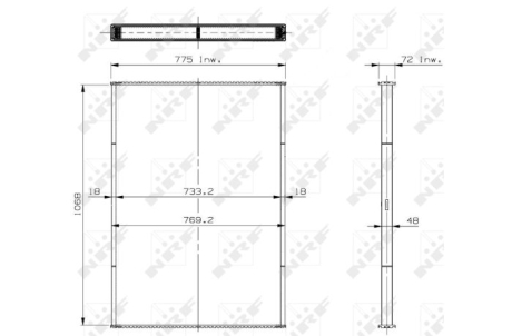 Сердцевина радиатора (алюминий) NRF 29559