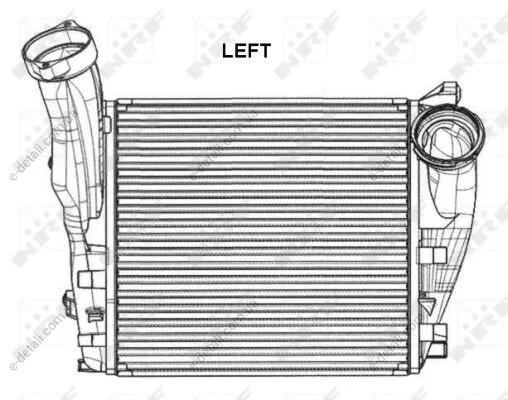 Радіатор інтеркулера VW Touareg 2.5/5.0TDI 02-10 NRF 30286 (фото 1)