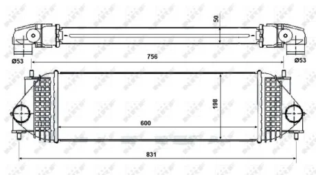 Радиатор интеркулера Suzuki Grand Vitara 1.9DDiS 05-15 NRF 30393