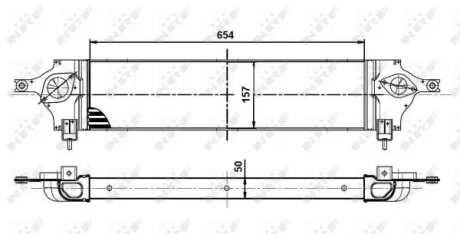 Радіатор інтеркулера Nissan Qashqai 1.5/2.0dCi 07-13 NRF 30513