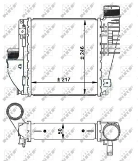 Радиатор интеркулера Peugeot 3008/308SW 1.2-2.0D 13- NRF 30924