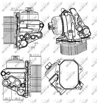 Радіатор масляний Citroen Jumper/Fiat Ducato/Peugeot Boxer 2.2HDi 06- (теплообмінник) NRF 31308
