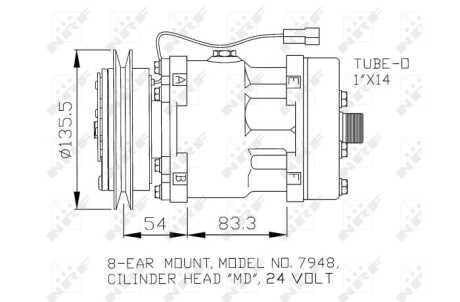 Компресор кондиціонера NRF 32074