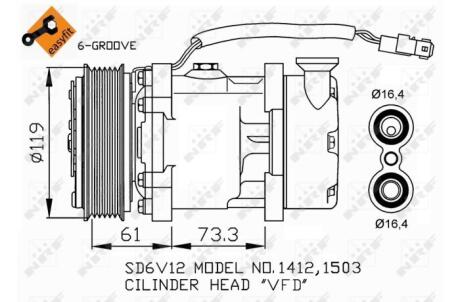 Компресор кондиціонера NRF 32275