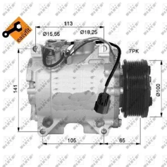 Компрессор кондиционера Honda CR-V 2.0 01-07 NRF 32448