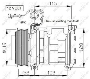 Компрессор кондиционера NRF 32660