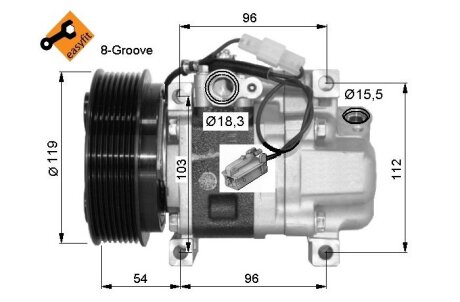 Компресор кондиціонера NRF 32688G