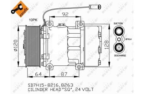 Компресор кондиціонера NRF 32709