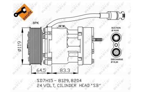 Компрессор кондиционера NRF 32751