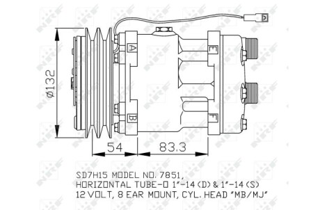 Компресор кондиціонера NRF 32757