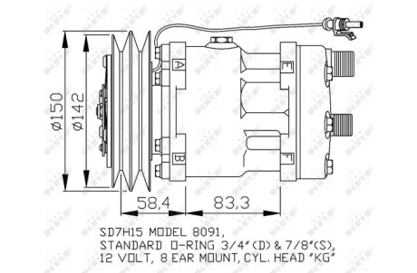 Компрессор кондиционера NRF 32767